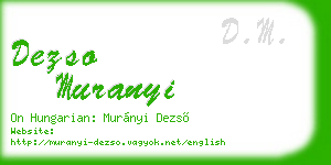 dezso muranyi business card
